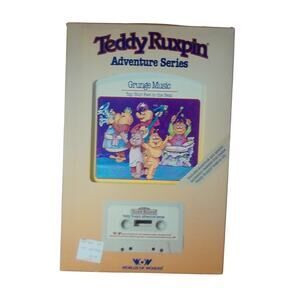 1985 Grunge Music Teddy Ruxpin Adventure Series Tape & Book WOW Vintage
